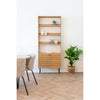 Kyoto Book Shelf - Oak veneer, Melamine, MDF, Stål, Ek , 80 × 30 × 200 cm