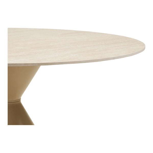 Annecy Matbord - keramik och stål, sand, 120 × 120 × 76 cm