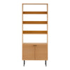 Kyoto Book Shelf - Oak veneer, Melamine, MDF, Stål, Ek , 80 × 30 × 200 cm