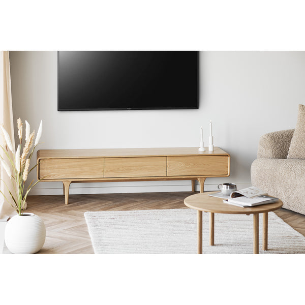 Darwin TV-bänk - ek, naturell, 180 × 45 × 45 cm