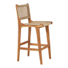 Derby barstol - Teak, polyrattan, Naturell