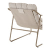 Nilo Lounge Set - stål med dynor, polyester, sand, 65/128 × 81/81 × 74/45/43,5 cm